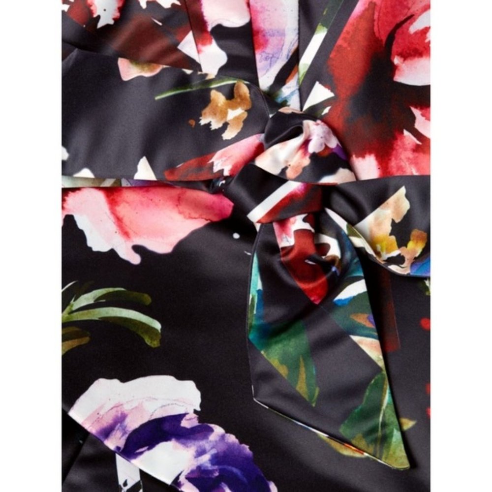 NEW Parker Black Floral Strapless Wendy Midi Dress - Picture 4 of 12